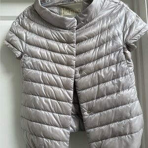 Herno Women's Metallic Gray Puffer Jacket